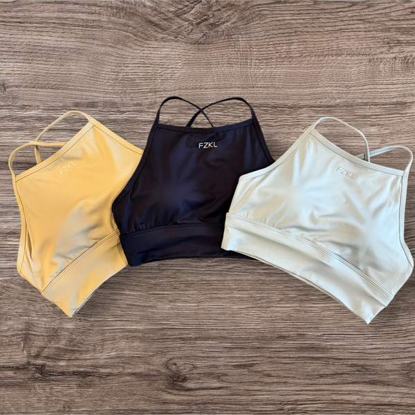 Sports Bra High Neck- Skin Weight: Ocean Collection