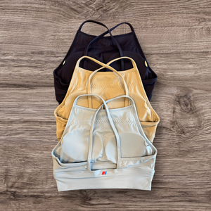 Sports Bra High Neck- Skin Weight: Ocean Collection