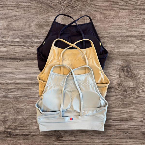 Sports Bra High Neck- Skin Weight: Ocean Collection