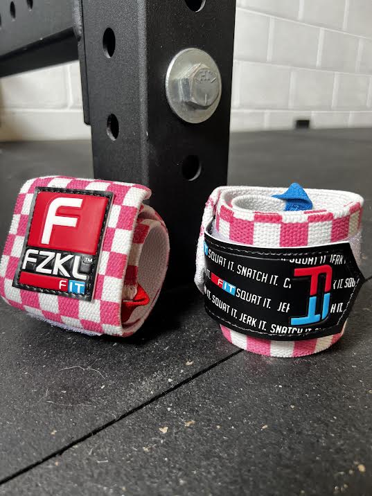 F[IT] Wristwrap 17.5" Pink Checker Embossed (wrist loop)