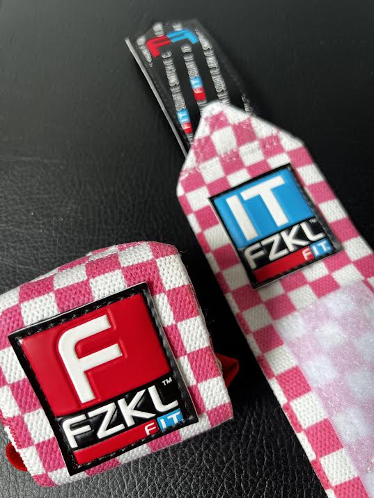 F[IT] Wristwrap 17.5" Pink Checker Embossed (wrist loop)