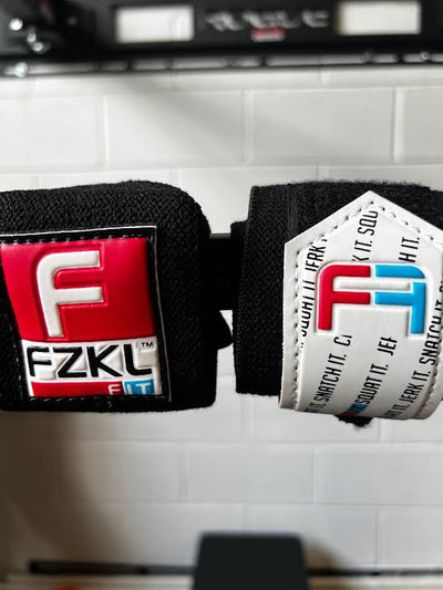 F[IT] Wristwrap 17.5" White/Black Embossed (wrist loop)