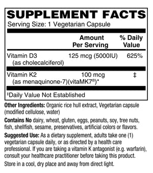 Vitamin D-3 + K2 (5,000iu/100mcg)