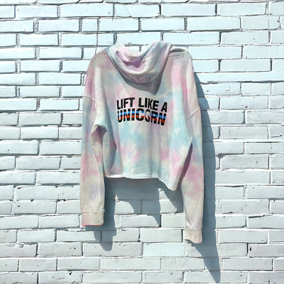 FZKL Lift Like a Unicorn Womens Cropped Hoodie