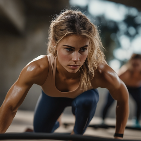 Sports Bra High Neck- Skin Weight: Ocean Collection