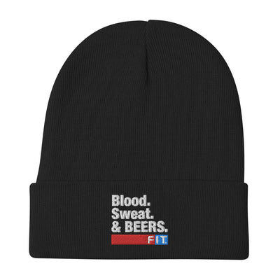 Blood, Sweat & Beers Embroidered Beanie