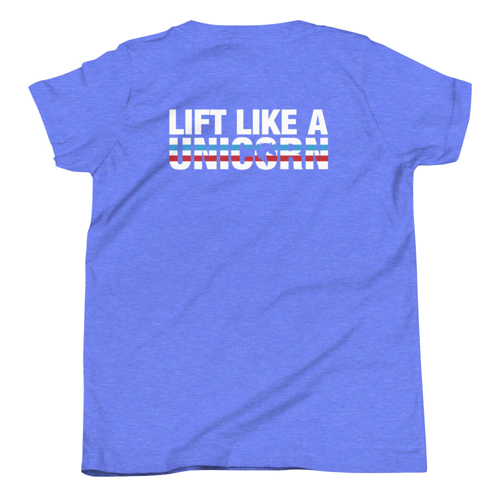 Lift Like a Unicorn Youth Short Sleeve T-Shirt