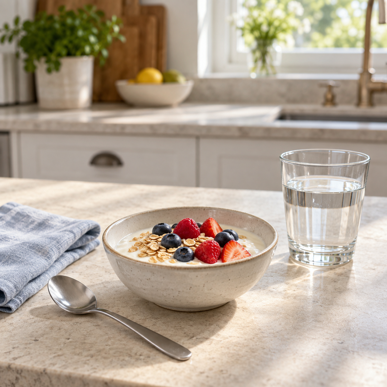 Morning breakfast ritual; lifestyle illustration